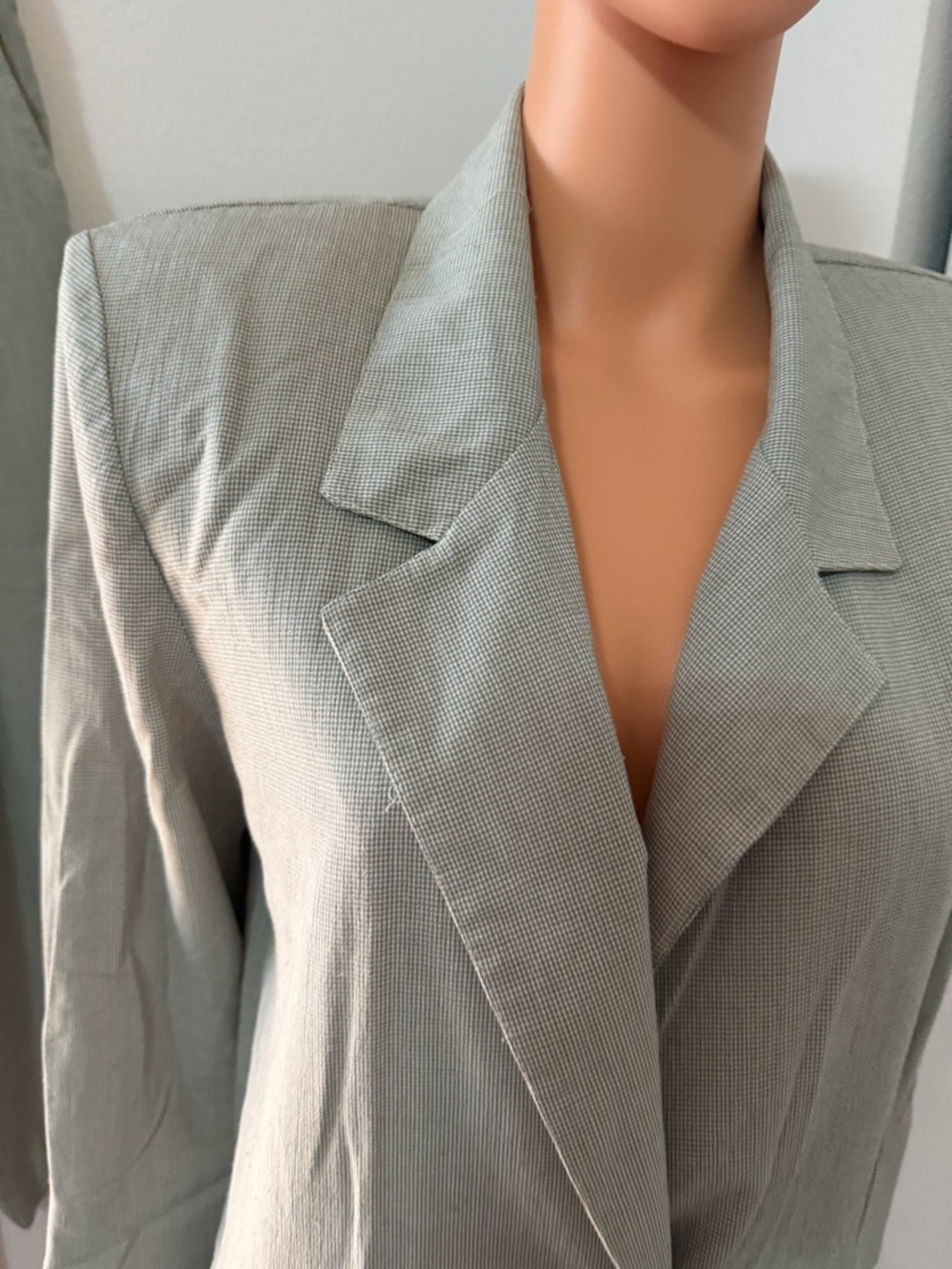 Vintage Toni Garment Company Sage Green Suit Set Blazer & Pants Size 10 - Picture 7 of 11